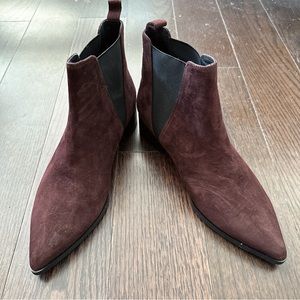 [NWT] &Other Stories Suede Burgundy Ankle Boots